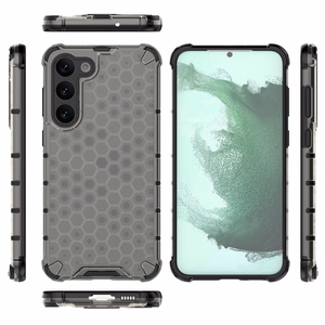 Honeycomb viedtālruņa apvalks Samsung Galaxy S23+ bruņots hibrīda pārsegs melns