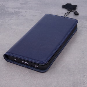 Genuine Leather Viedais Pro for iPhone 17 6,3" tumši zils