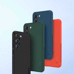 Nillkin Super Frosted Shield Pro viedtālruņa apvalks Samsung Galaxy S23+ ar statīvu sarkanā krāsā