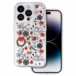 Рождественский чехол Tel Protect для iPhone 13 Pro дизайн 5 прозрачный