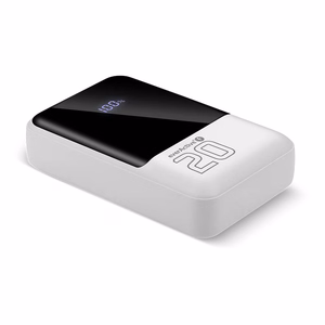 Ārējā baterija 20 000mAh, 2x USB, 1x USB-C 22,5W, QC4+, LCD ekrāns, balta