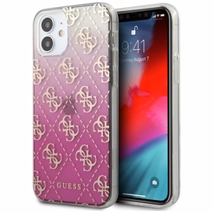 Guess GUHCP12SPCU4GGPI iPhone 12 mini 5.4" розовый/розовый жёсткий чехол 4G Gradient