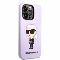 Karl Lagerfeld KLHCP14XSNIKBCU iPhone 14 Pro Max 6.7" kietais apvalks violetais Silikona Ikoniskais