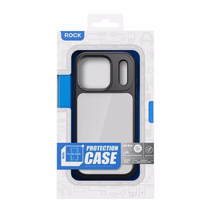 Rock Guard Lens Protection Series maciņš priekš iPhone 17 caurspīdīgs melns