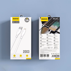 Dudao L2L USB-A / Lightning 3A kabelis 2m - balts