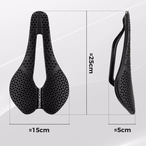 Rockbros LF0214 anatomisks 3D ūdensizturīgs velosipēda sēdeklis – melns