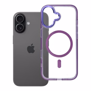 Ar MagSafe saderīgs Frame Clear Hybrid Mag Cover maciņš iPhone 17, violets