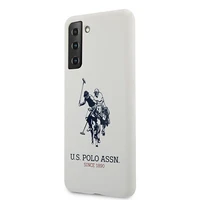 Viedtālruņa apvalks US Polo USHCS21MSLHRWH S21+ G996 - balts silikona logotips