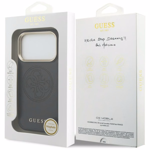 Guess Perforated 4G MagSafe case for iPhone 17 Pro - black