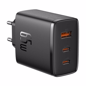 Sienas lādētājs Baseus OS-Cube Pro 2xUSB-C + USB, 65 W (melns)