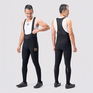 Rockbros YDCK012-1 Long Fleece Bib Tights with Pad Size L - Black