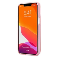 Karl Lagerfeld spīdīgs Karl's galvas viedtālruņa apvalks iPhone 13 Pro Max – rozā