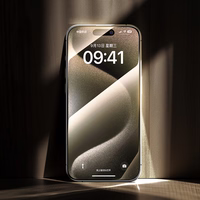 Benks Rūdīts stikls Arc Shield Pilna Pārklājums (GA61) Iphone 15 Pro melns