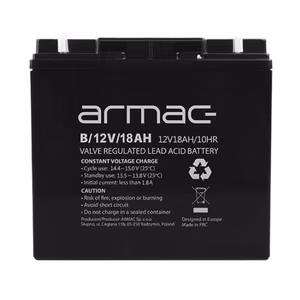Armac B/12V/18Ah – universāls 12 V gela akumulators UPS sistēmām, 18 Ah