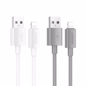Kabelis USB-A uz Lightning Hoco 2,4A 1 m X107 balts