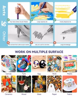 Akrila marķieru pildspalvas ARRTX Simptap, 24 krāsas