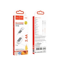Kabelis USB A uz Lightning Hoco 2,4A 1 m X108 balts