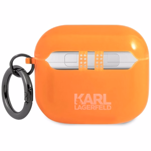 Karl Lagerfeld Choupette AirPods apvalks 3 - oranžs