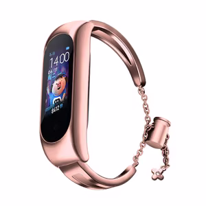 Metāla aproce Xiaomi Mi Band 3 / 4 / 5 / 6 siksniņa - rozā