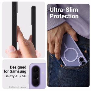 Crong Hybrid Matte Magnetic MagSafe vāciņš ierīcei Samsung Galaxy A37 / A36, lavandas krāsā