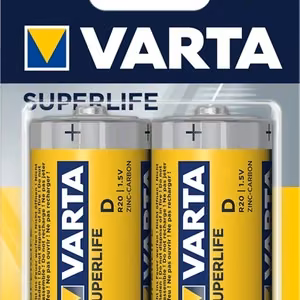 VARTA R20 (Type D) Superlife cinka-oglekļa baterijas, 2 gab.