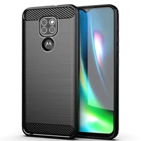 CARBON viedtālruņa apvalks MOTOROLA Moto G9 PLAY / E7 PLUS melns