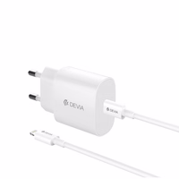 Devia wall lādētājs Rocket PD 20W 1x USB-C balts + kabelis USB-C - Lightning