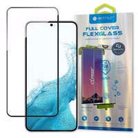 Bestsuit 3D Edge Nano Flexi Glass stikla plēve pilna ekrāna rūdītais stikls ar rāmi Samsung Galaxy S22 caurspīdīgs