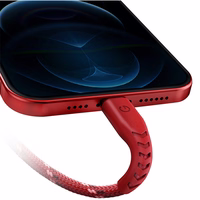 ENERGEA Kabelis Nyloflex USB - LightningCharge and Sync C89 MFI 1.5m sarkans/red