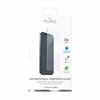 PURO Anti-Bacterial aizsargājošs Tempered Glass with Antibacterial Protection iPhone 13 Mini Screen