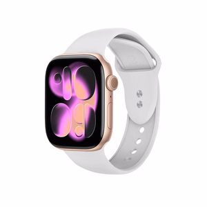 Crong Liquid Apple Watch siksniņa, 44/45/46/49 mm, balta