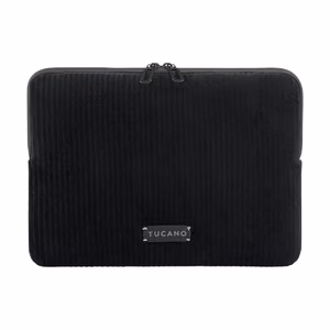 Tucano Velluto 2 neoprēna apvalks ar samta ārpusi 13 collu MacBook Air / Pro un 12 collu klēpjdatoriem, melns