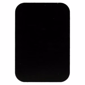 Metāla plāksne magnētiskajiem turētājiem - taisnstūrveida 45x65mm melna