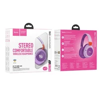 HOCO bezvadu Bluetooth austiņas W43 violetās