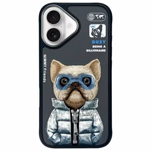 Nimmy Cool&Cute 2.0 Suņa viedtālruņa apvalks iPhone 16 - melns