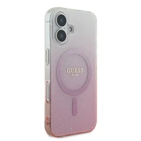 Guess IML Glitter Gradient MagSafe viedtālruņa apvalks iPhone 16 - rozā