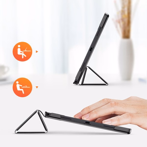 Dux Ducis Domo salokāms planšetdatora apvalks ar gudro miega funkciju un statīvu Samsung Galaxy Tab A8 10.5'' 2021 melns