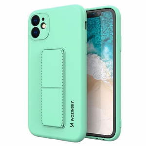 Wozinsky Kickstand apvalks silikona apvalks ar statīvu Samsung Galaxy A72 4G piparmētru