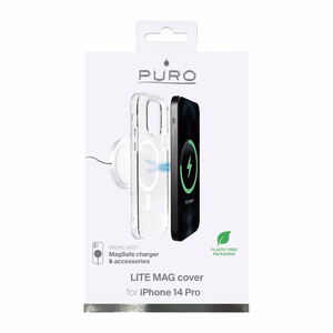 Puro Lite Mag MagSafe Silikona apvalks iPhone 14 Pro - caurspīdīgs