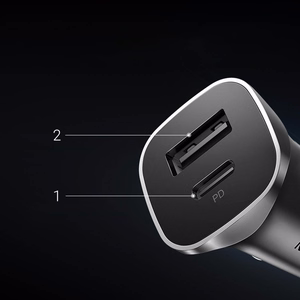 Auto lādētājs Ugreen CD130 USB-C/USB-A 30W pelēks