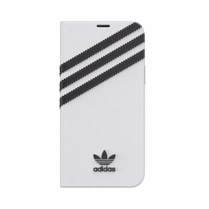 Чехол-книжка Adidas OR Booklet PU для iPhone 12 / 12 Pro 6.1" - белый с чёрным
