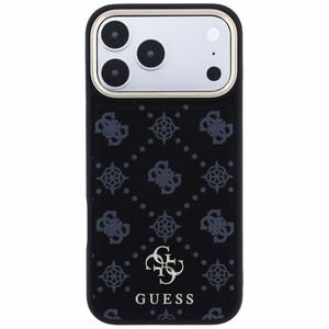 Guess Peony 4G Small Logo MagSafe maciņš iPhone 17 Pro Max / 18 Pro Max, melns