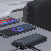 Portatīvais lādētājs Dudao "K31" melns 10000mAh 22.5W (PD) + iebūvēts kabelis