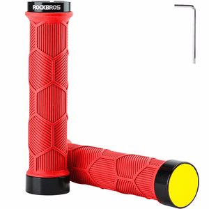 Rockbros 40720007002 velosipēda rokturi ar atstarotāju - sarkani