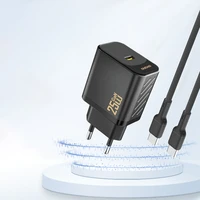 Dudao A27 25W GaN USB-C sienas lādētājs - melns