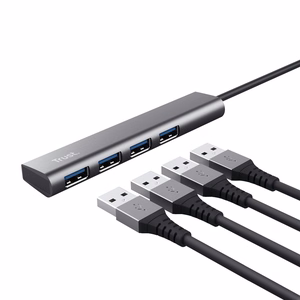 Trust Halyx USB 3.2 Gen 1 Type-A 5 Mbit/s melns, pelēks