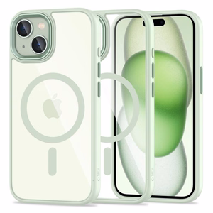 Tech-Protect MagMat MagSafe viedtālruņa apvalks iPhone 15 - caurspīdīgi zaļš
