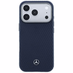 Mercedes ādas MagSafe maciņš iPhone 17 Pro koka efekts - tumši zils