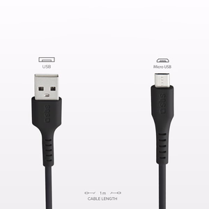 SBS LTHL200 USB-A - Micro-USB kabelis 1 m - melns