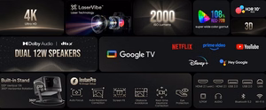 Projektors DANGBEI DBOX02 Pro, DLP Laser, 2000Lm, 4K